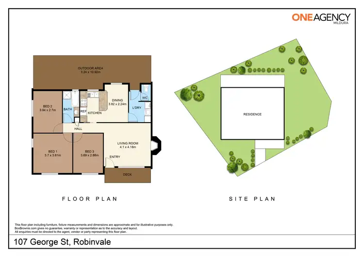 Floorplan of Homely house listing, 107 George Street, Robinvale VIC 3549