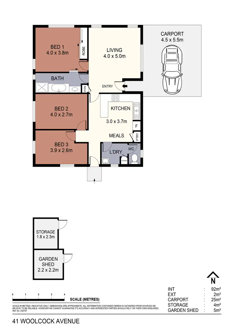 Floorplan of Homely house listing, 41 Woolcock Avenue, Kangaroo Flat VIC 3555