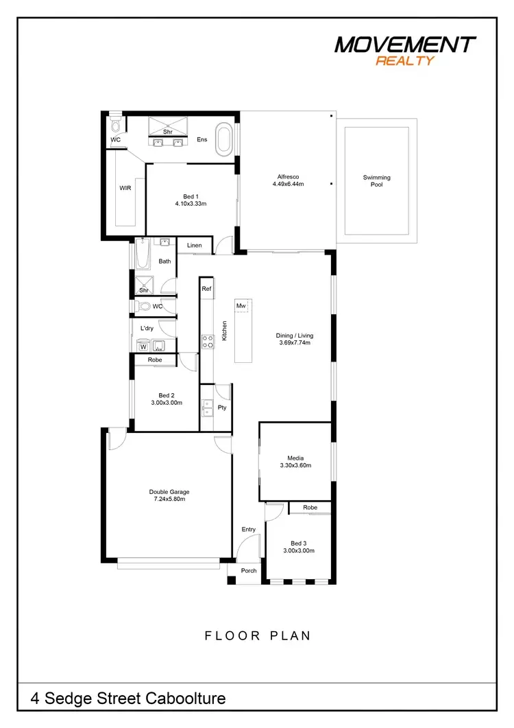 Floorplan of Homely house listing, 4 Sedge Street, Caboolture QLD 4510