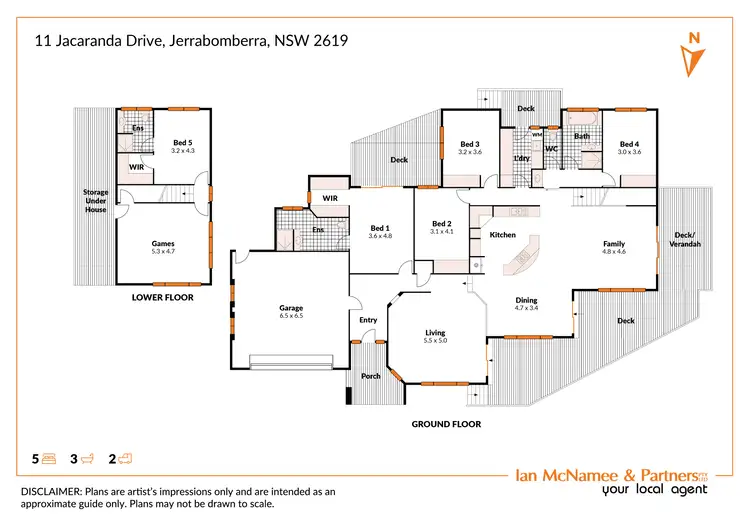 Floorplan of Homely house listing, 11 Jacaranda Drive, Jerrabomberra NSW 2619