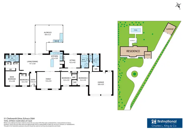 Floorplan of Homely house listing, 51 Chelsworth Drive, Echuca VIC 3564