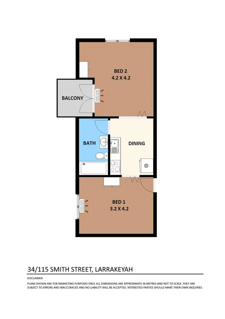 Floorplan of Homely unit listing, 34/115-117 Smith Street, Darwin City NT 800