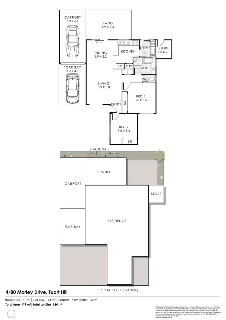 Floorplan of Homely villa listing, 4/80 Morley Drive, Tuart Hill WA 6060