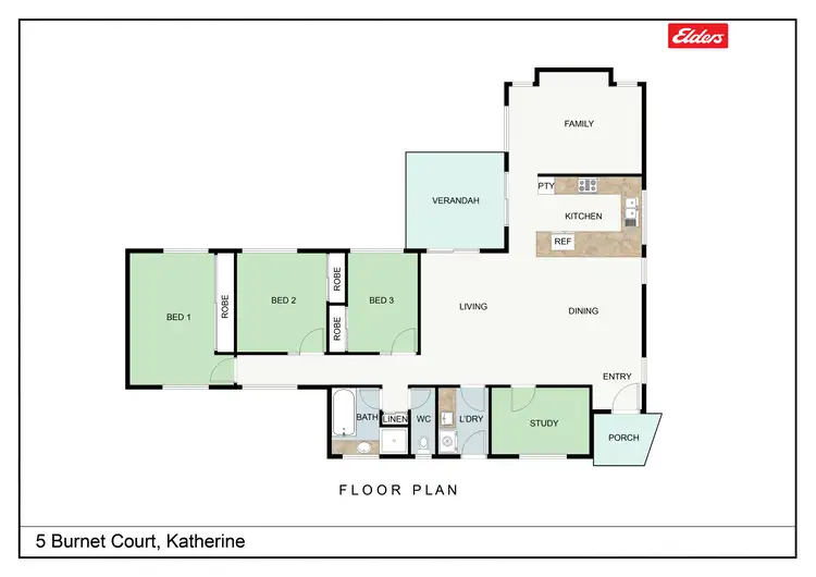 Floorplan of Homely house listing, 5 Burnet Court, Katherine NT 850