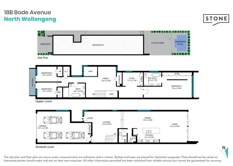 Floorplan of Homely semi-detached listing, 18B Bode Avenue, North Wollongong NSW 2500