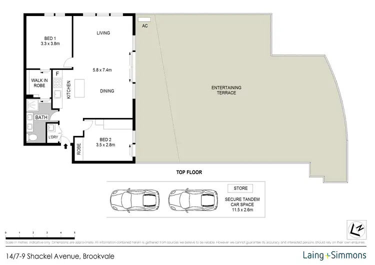 Floorplan of Homely apartment listing, 14/7-9 Shackel Avenue, Brookvale NSW 2100