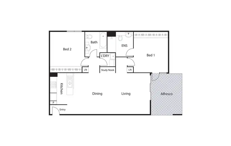 Floorplan of Homely apartment listing, 89/29 Wentworth Avenue, Kingston ACT 2604