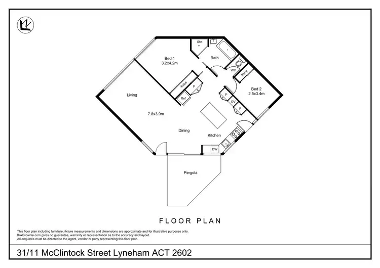 Floorplan of Homely townhouse listing, 31/11 McClintock Street, Lyneham ACT 2602
