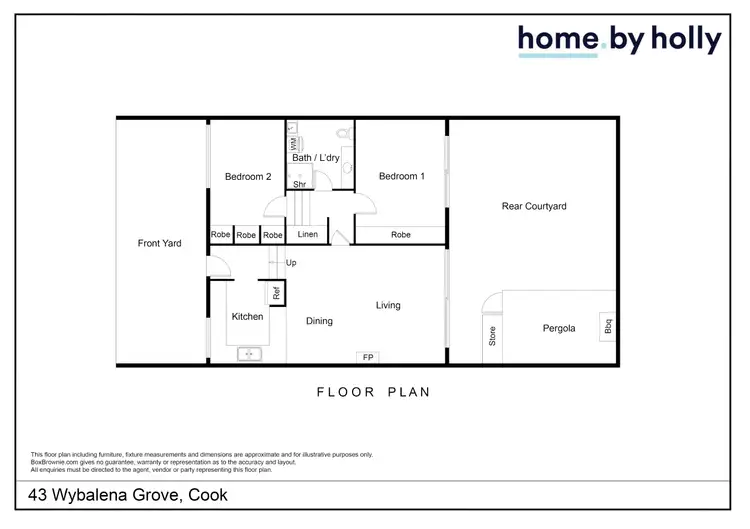 Floorplan of Homely townhouse listing, 43 Wybalena Grove, Cook ACT 2614