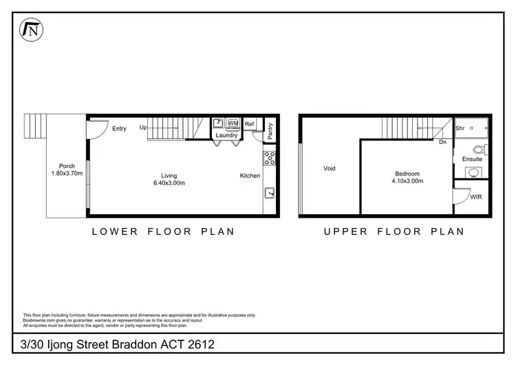 Floorplan of Homely townhouse listing, 3/30 Ijong Street, Braddon ACT 2612