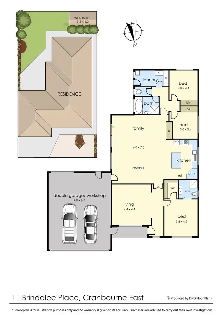 Floorplan of Homely house listing, 11 Brindalee Place, Cranbourne East VIC 3977