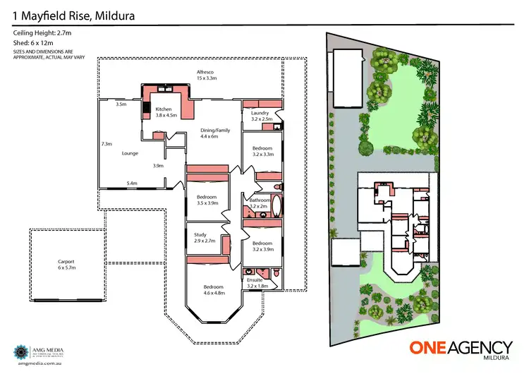 Floorplan of Homely house listing, 1 Mayfield Rise, Mildura VIC 3500