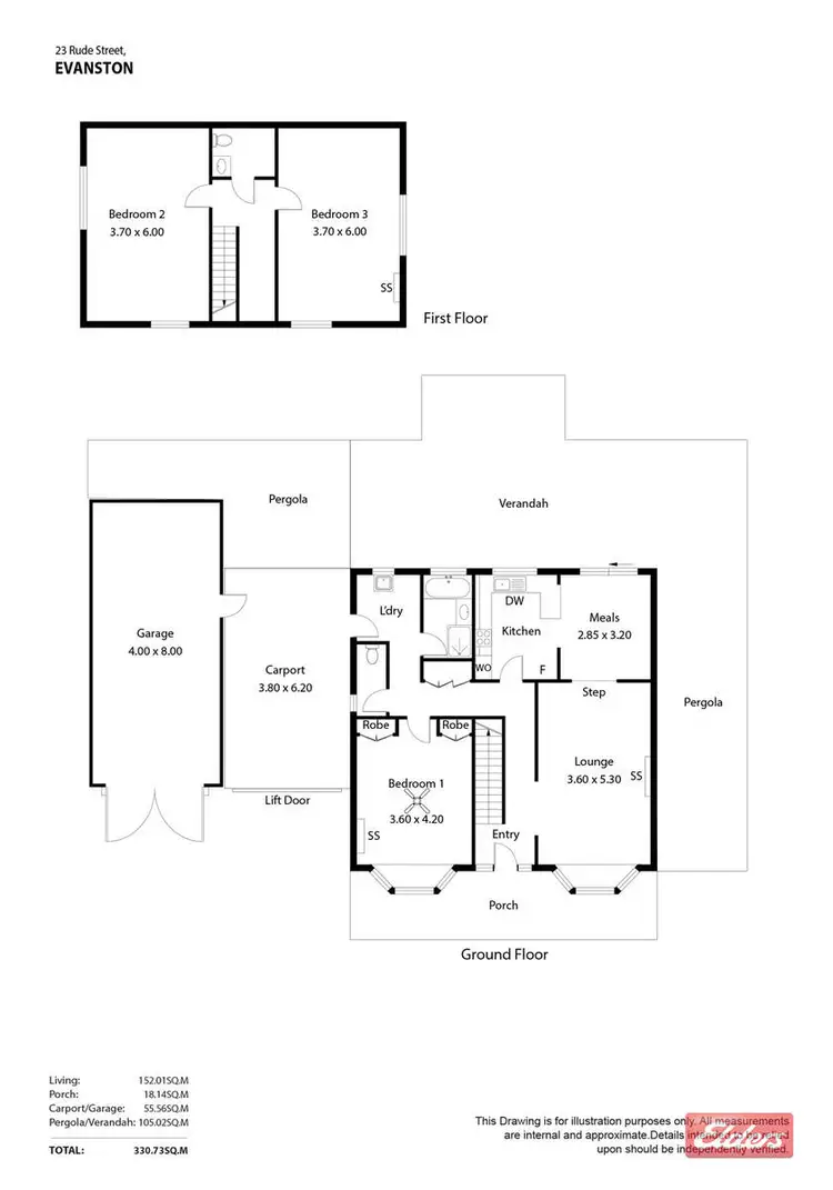 Floorplan of Homely house listing, 23 Ryde Street, Evanston SA 5116