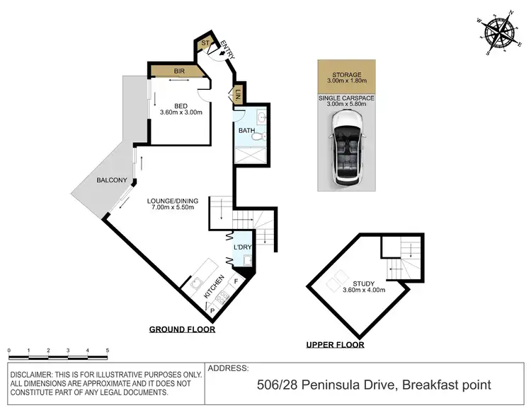 Floorplan of Homely apartment listing, Level 5/506/28 Peninsula Drive, Breakfast Point NSW 2137
