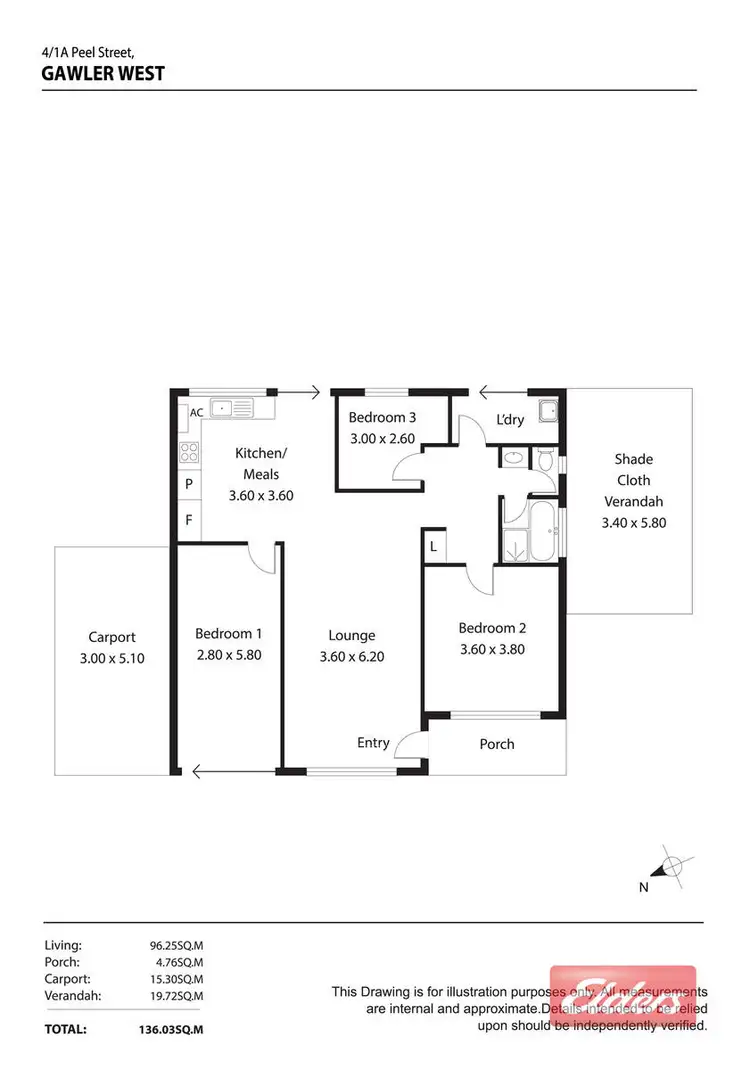 Floorplan of Homely house listing, 4/1A Peel Street, Gawler West SA 5118