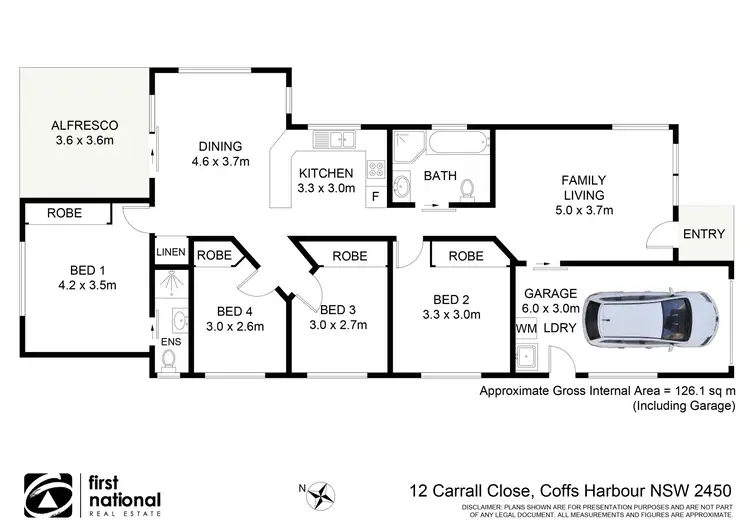 Floorplan of Homely house listing, 12 Carrall Close, Coffs Harbour NSW 2450