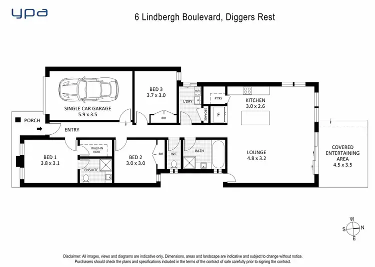 Floorplan of Homely house listing, 6 Lindbergh Boulevard, Diggers Rest VIC 3427