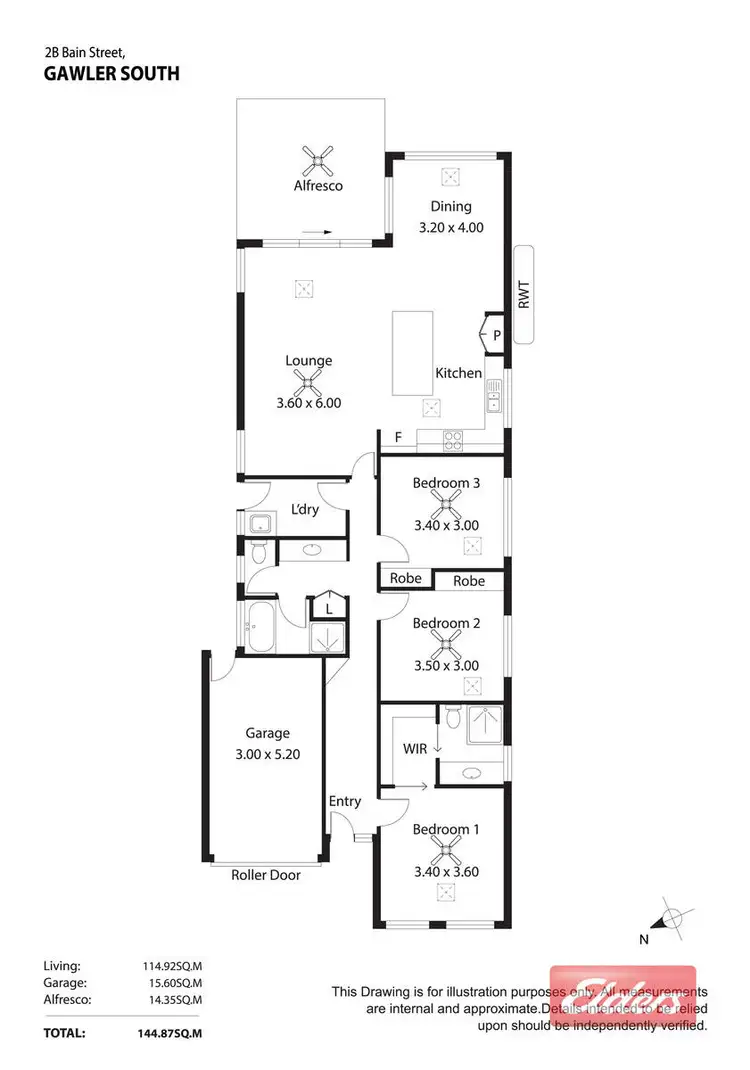 Floorplan of Homely house listing, 2B Bain Street, Gawler South SA 5118