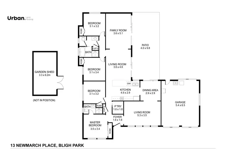 Floorplan of Homely house listing, 13 Newmarch Place, Bligh Park NSW 2756