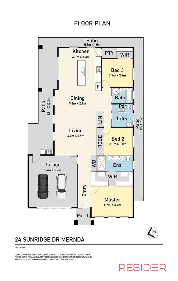 Floorplan of Homely house listing, 24 Sunridge Drive, Mernda VIC 3754