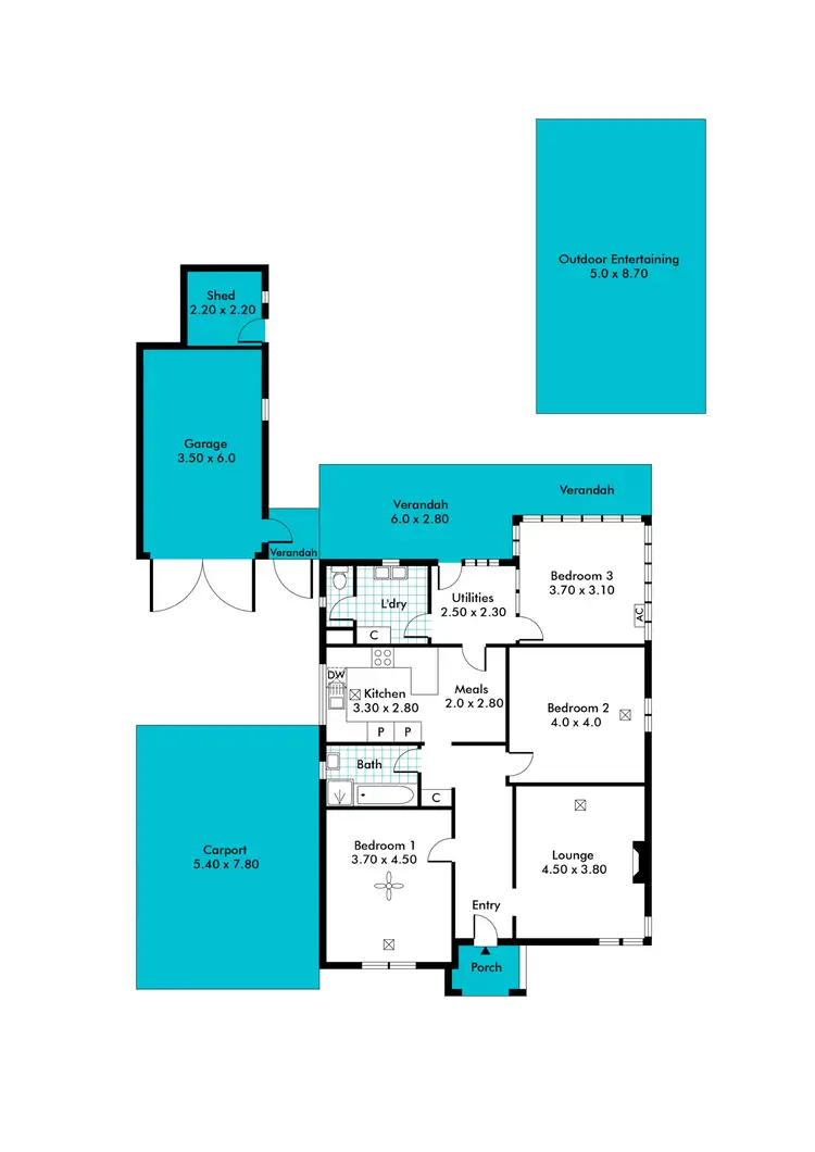 Floorplan of Homely house listing, 1 Coralie Street, Plympton SA 5038