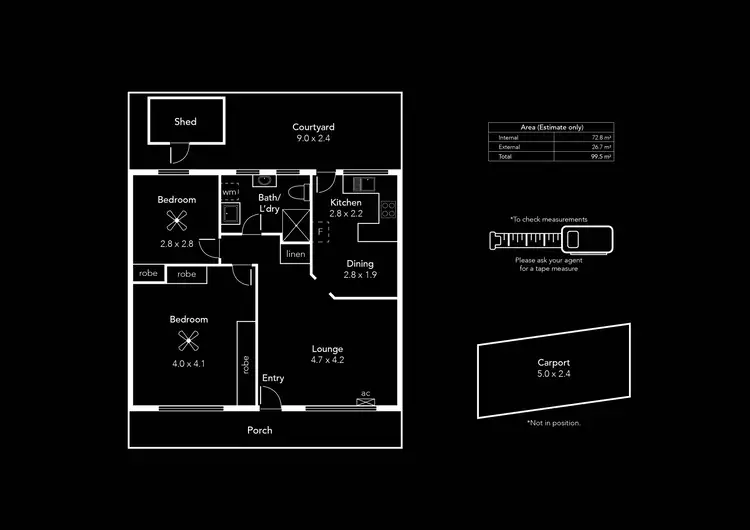 Floorplan of Homely unit listing, 4/69 Hughes Street, Mile End SA 5031
