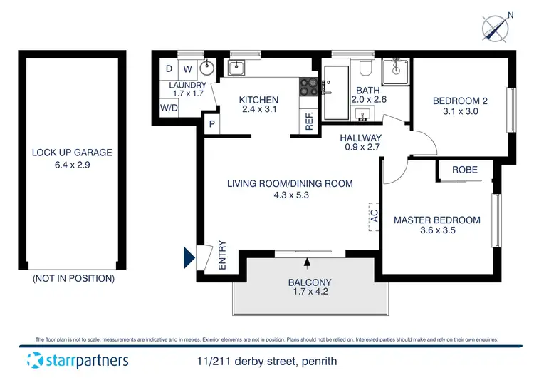Floorplan of Homely unit listing, 11/211 Derby Street, Penrith NSW 2750