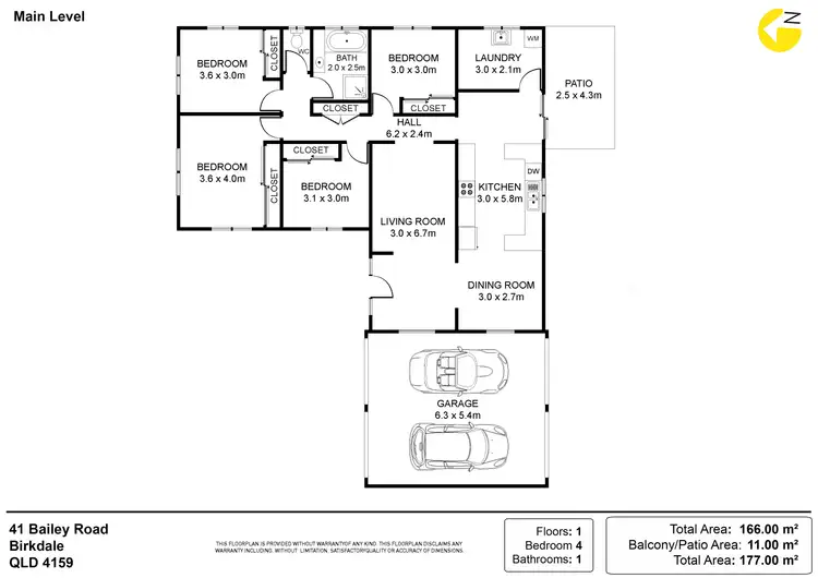Floorplan of Homely house listing, 41 Bailey Road, Birkdale QLD 4159