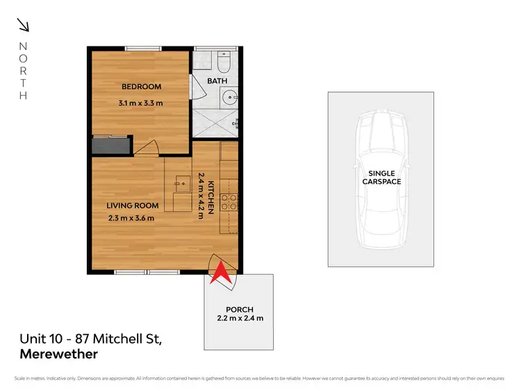 Floorplan of Homely unit listing, 10/87 Mitchell Street, Merewether NSW 2291