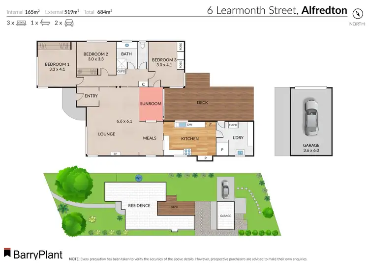 Floorplan of Homely house listing, 6 Learmonth Street, Alfredton VIC 3350