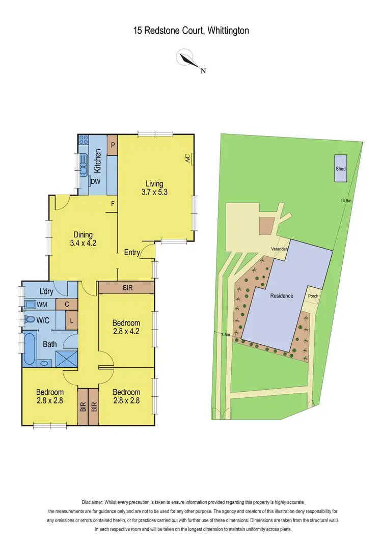 Floorplan of Homely house listing, 15 Redstone Court, Whittington VIC 3219