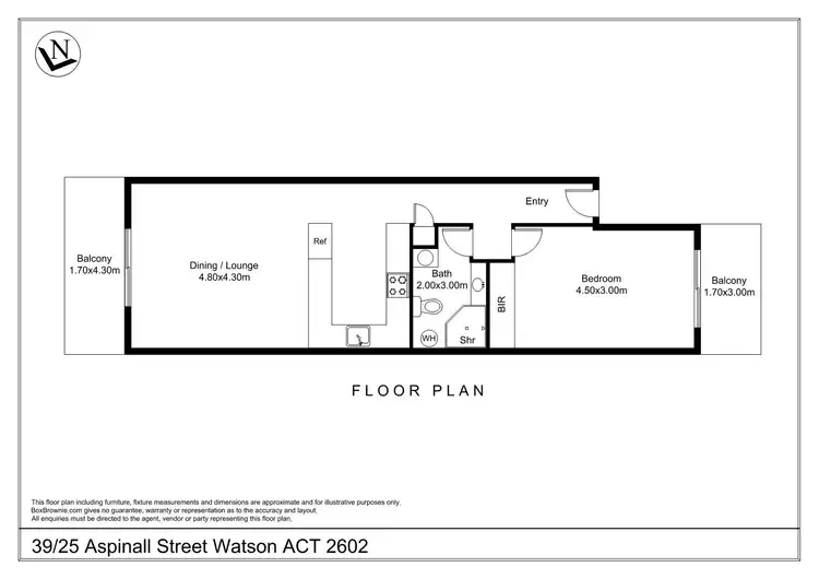 Floorplan of Homely apartment listing, 39/25 Aspinall Street, Watson ACT 2602