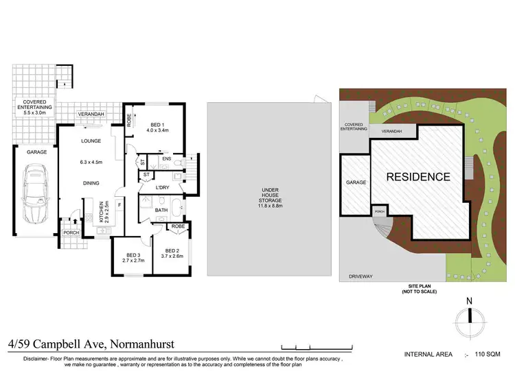 Floorplan of Homely townhouse listing, 4/59 Campbell Avenue, Normanhurst NSW 2076