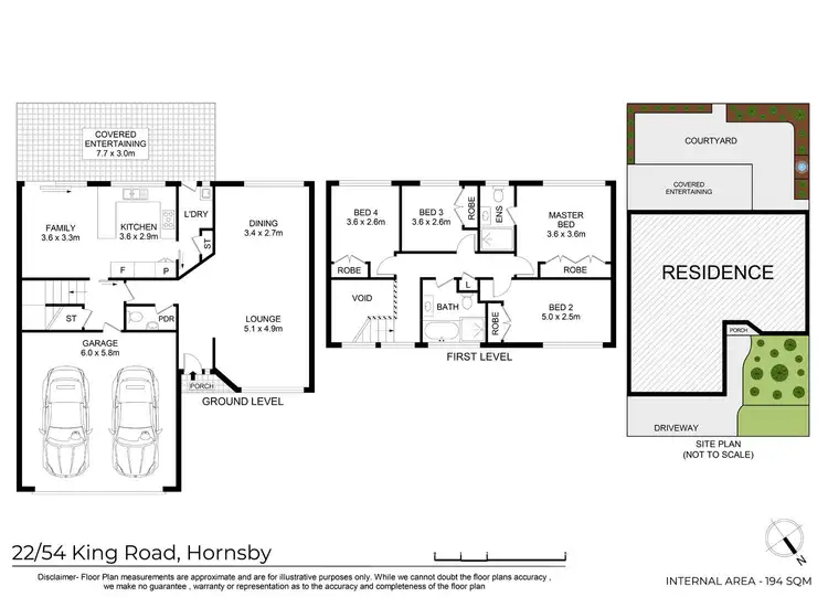Floorplan of Homely townhouse listing, 22/54 King Road, Hornsby NSW 2077