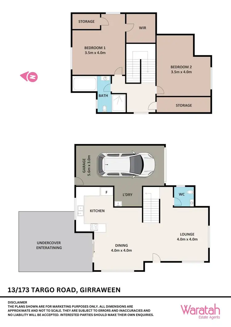 Floorplan of Homely townhouse listing, 13/173 Targo Road, Girraween NSW 2145