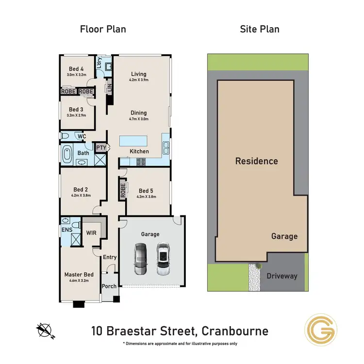 Floorplan of Homely house listing, 10 Braestar Street, Cranbourne VIC 3977