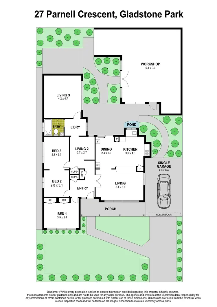 Floorplan of Homely house listing, 27 Parnell Crescent, Gladstone Park VIC 3043