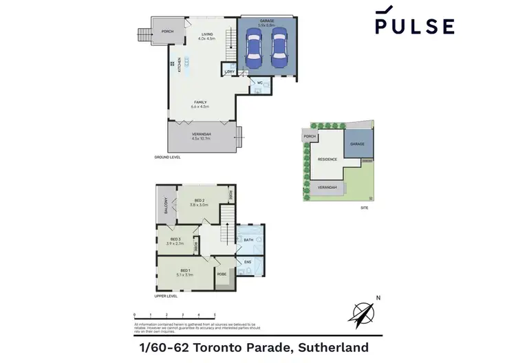 Floorplan of Homely townhouse listing, 1/60-62 Toronto Parade, Sutherland NSW 2232