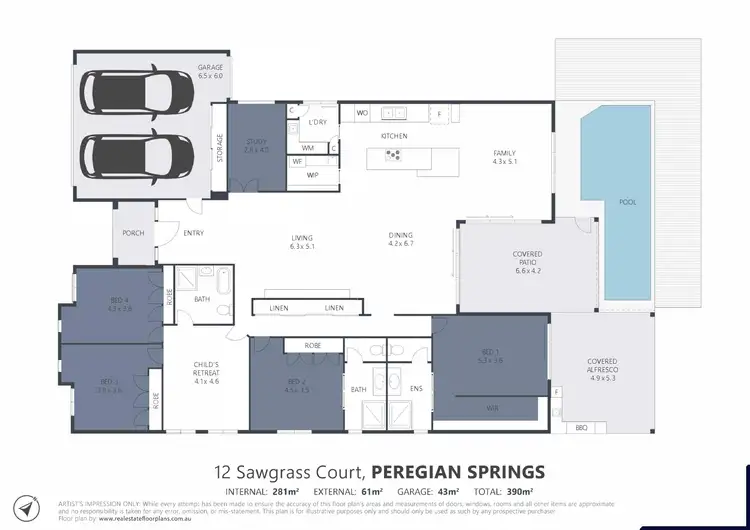 Floorplan of Homely house listing, 12 Sawgrass Court, Peregian Springs QLD 4573