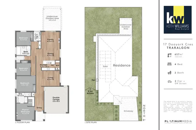 Floorplan of Homely house listing, 17 Dooyork Crescent, Traralgon VIC 3844
