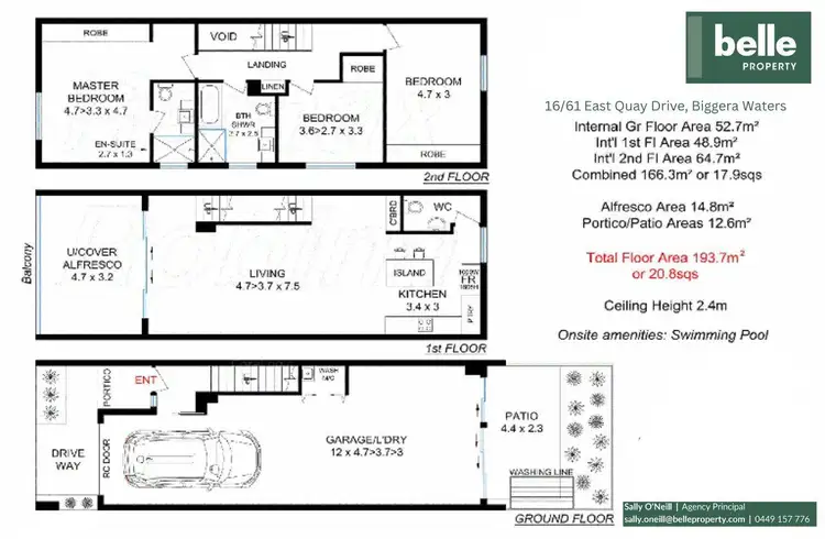 Floorplan of Homely unit listing, 16/61 East Quay Drive, Biggera Waters QLD 4216