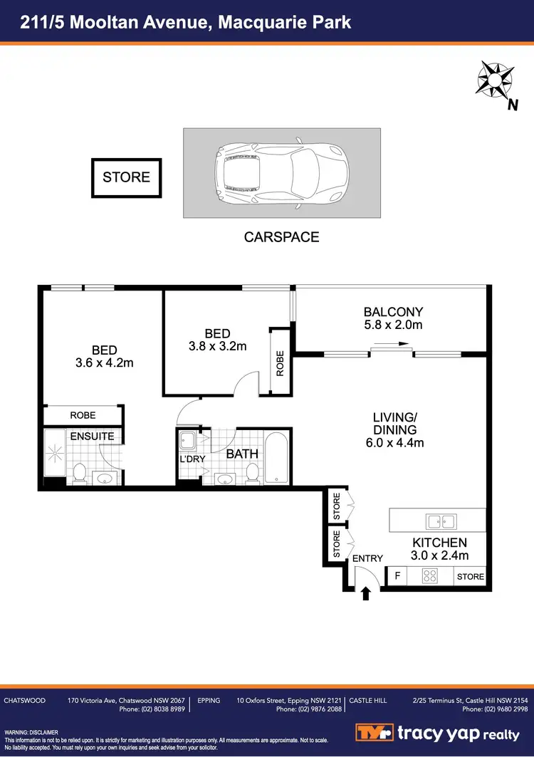 Floorplan of Homely apartment listing, 211/5 Mooltan Avenue, Macquarie Park NSW 2113