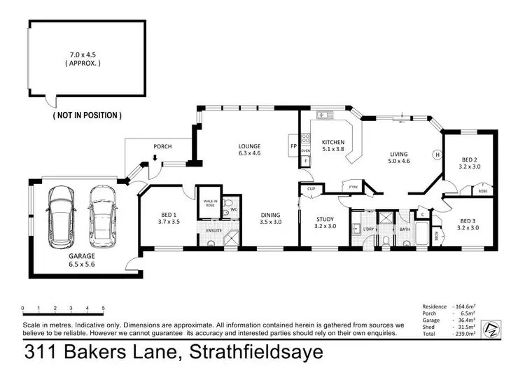 Floorplan of Homely house listing, 311 Bakers Lane, Strathfieldsaye VIC 3551