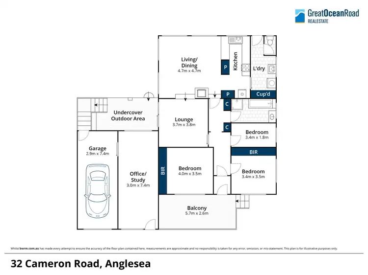 Floorplan of Homely house listing, 32 Cameron Road, Anglesea VIC 3230