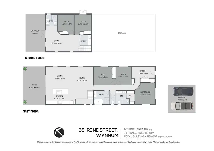 Floorplan of Homely house listing, 35 Irene Street, Wynnum QLD 4178