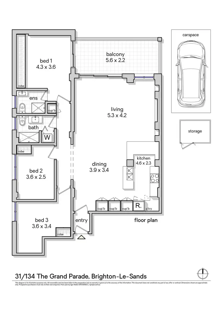 Floorplan of Homely apartment listing, 31/134 The Grand Parade, Brighton-Le-Sands NSW 2216