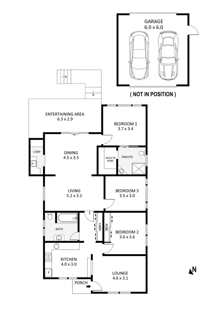 Floorplan of Homely house listing, 55 Helm Street, Kangaroo Flat VIC 3555