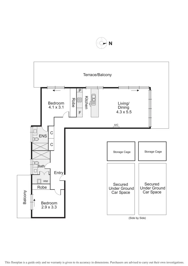 Floorplan of Homely apartment listing, 201/356 Barkly Street, Elwood VIC 3184