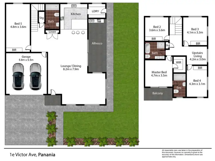 Floorplan of Homely semi-detached listing, 1E Victor Avenue, Panania NSW 2213