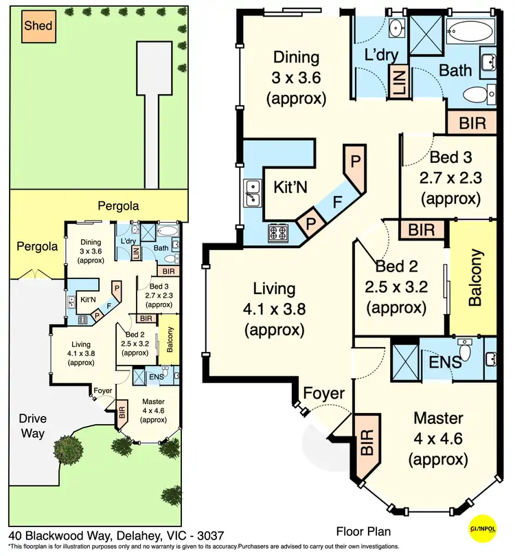 Floorplan of Homely house listing, 40 Blackwood Way, Delahey VIC 3037